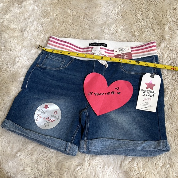 IMPERIAL STAR Girl’s Regular Rise Denim Shorts Size 14 NWT - Picture 5 of 10